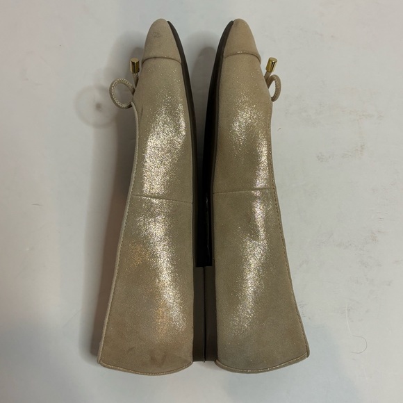 Vionic Klara Shimmer Gold Bow Flats 7.5 - Picture 4 of 9